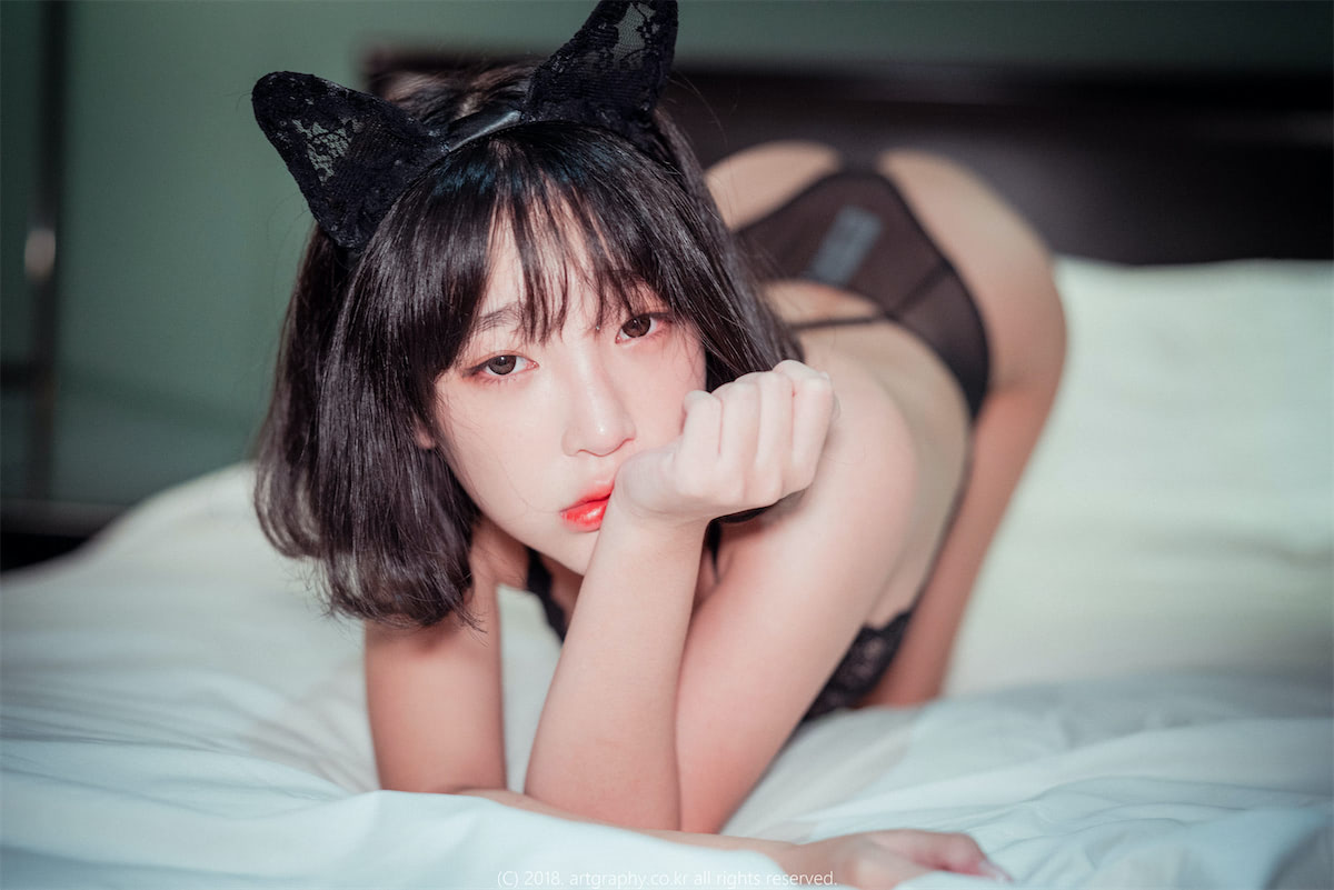 姜仁卿蕾丝黑猫3