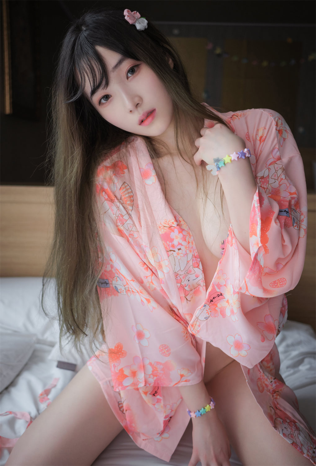 밤비bambi樱花粉浴衣3