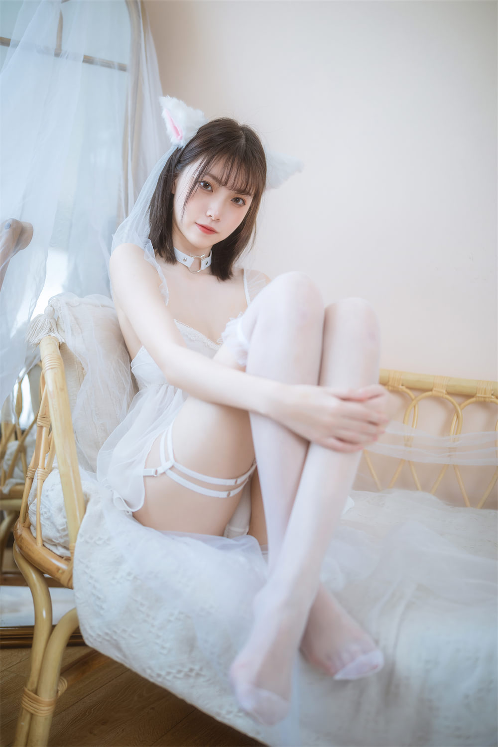 许岚LAN少女白色裙5
