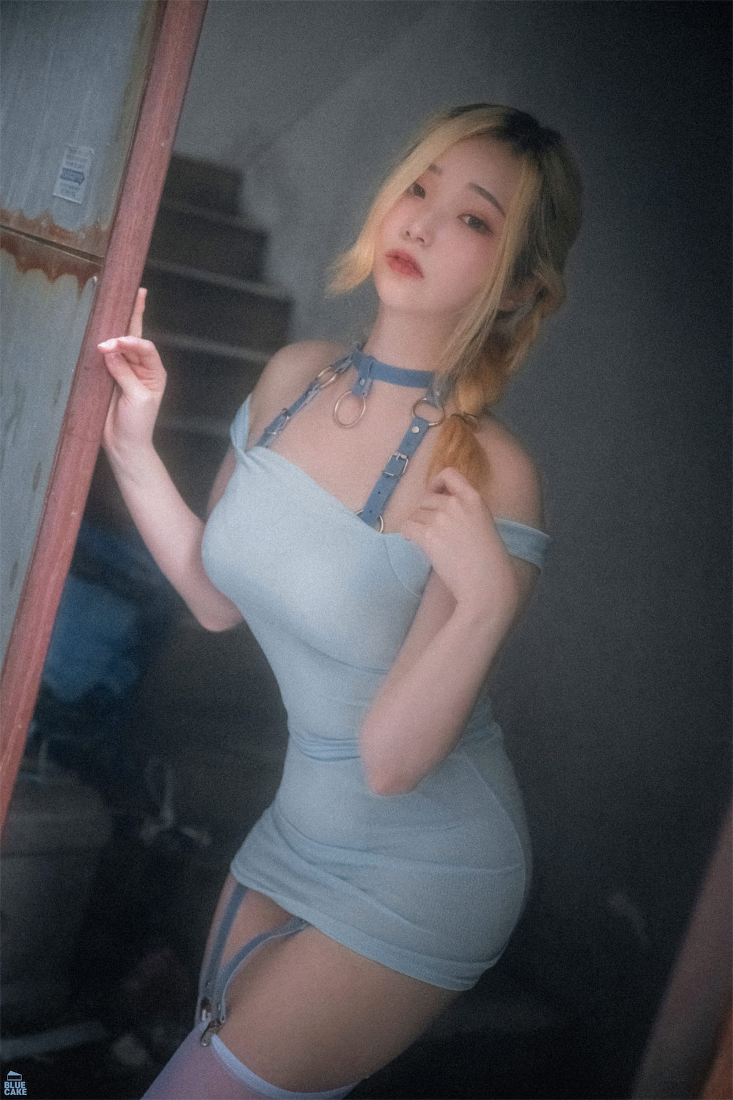밤비Bambi淡蓝连衣裙3